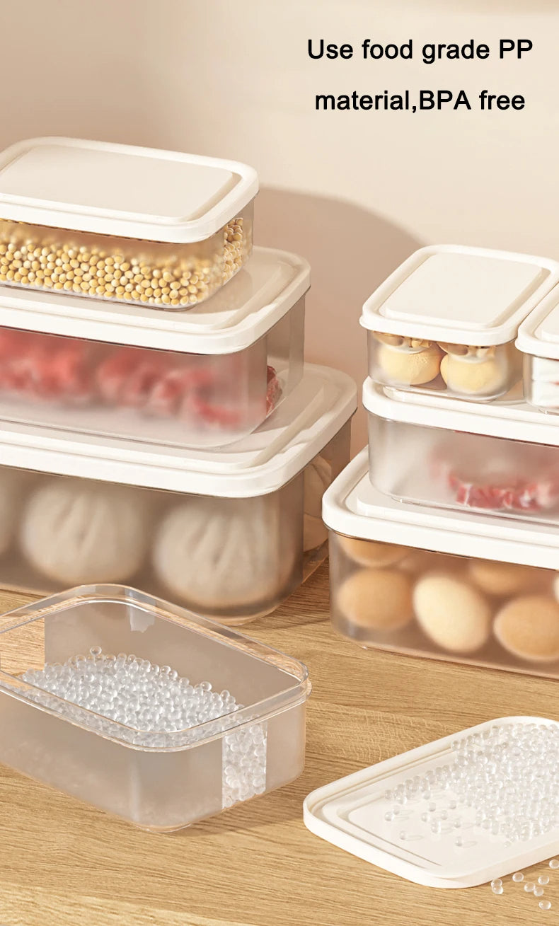 Kitchen fridge organizer, crisper meal prep bento salad storage box